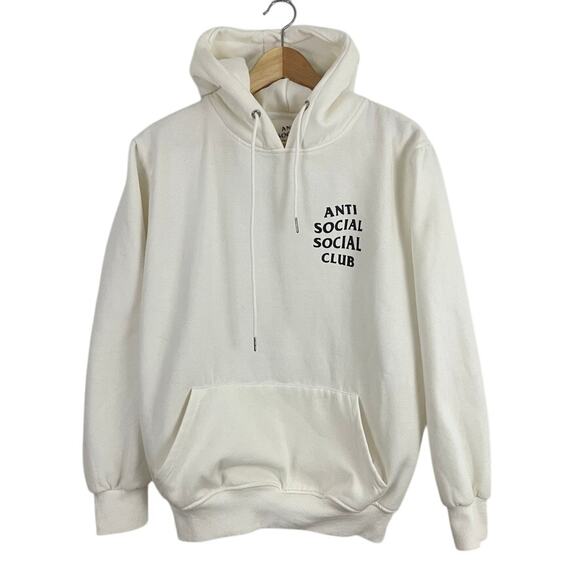 Anti Social Social Club Tops - Antisocial Social Club White Hoodie Sweatshirt Women Size XXL